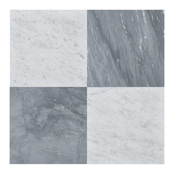 White Carrara-Bardiglio Nuvalato Pattern Honed Or Polished