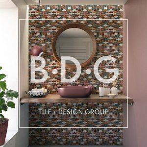Snow White Bosphorus Red Laguna Yello Honed Hazem Marble Mosaic 10 1/8×12 1/8