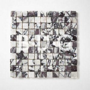 Calacatta Viola Honed Hand Clipped 1×1 Marble Mosaic