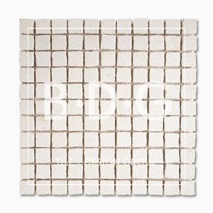 Champagne Honed Hand Clipped 1×1 Marble Mosaic 11 3/4 X 11 3/4