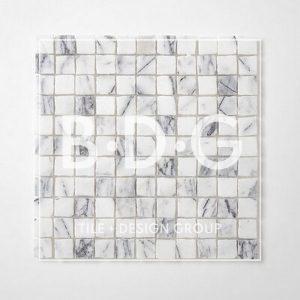 Lilac Polished Hand Clipped 1×1 Marble Mosaic 11 3/4 X 11 3/4
