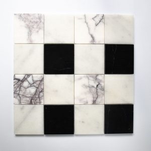 Black Avalon Lilac Polished Marble Mosaic 16×16