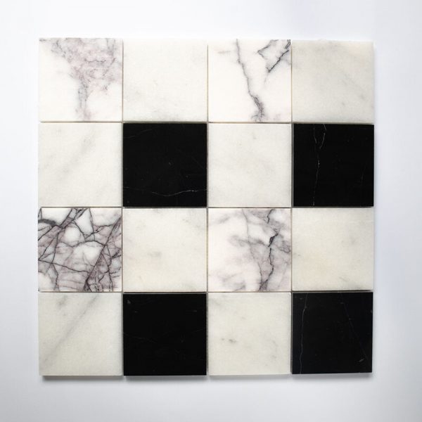 Black Avalon Lilac Polished Marble Mosaic 16×16