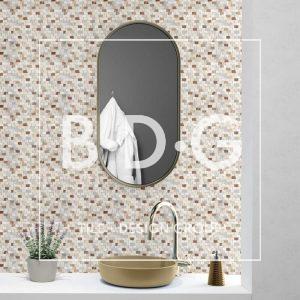 Multicolor Multi Finish Broken Joint Marble Mosaic 11 3/4×12