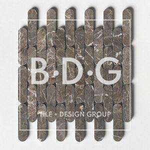 Silver Drop Honed Pill Marble Mosaic