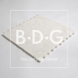 Snow White Honed Broken Joint Marble Mosaic 11 3/4×12