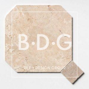 Ivory, Walnut Tumbled Travertine Tile