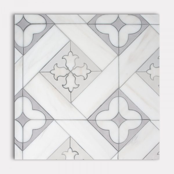 Bianco Dolomiti R003 R0012 Polished Chase Waterjet Marble Mosaic 12×12