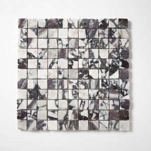 Calacatta Viola Honed Hand Clipped 1x1 Marble Mosaic