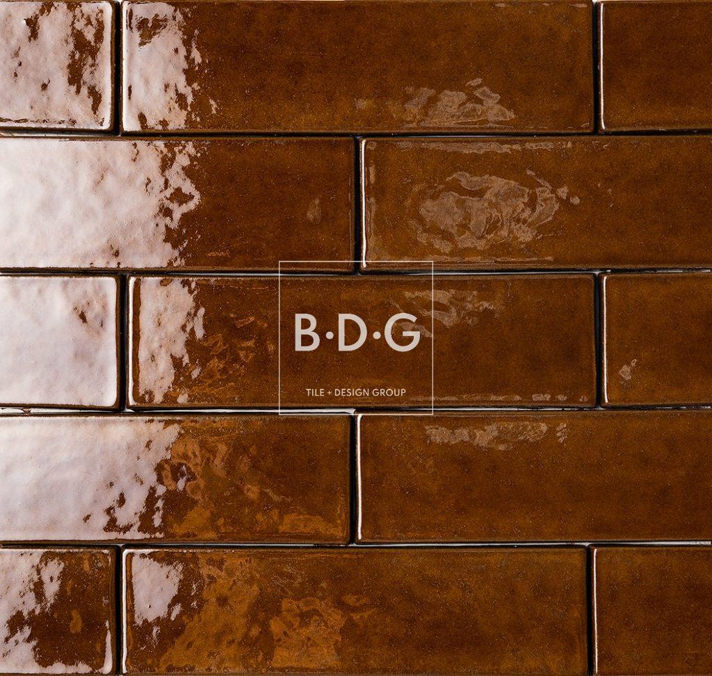Hickory Glossy Thin Brick Tile Terracota