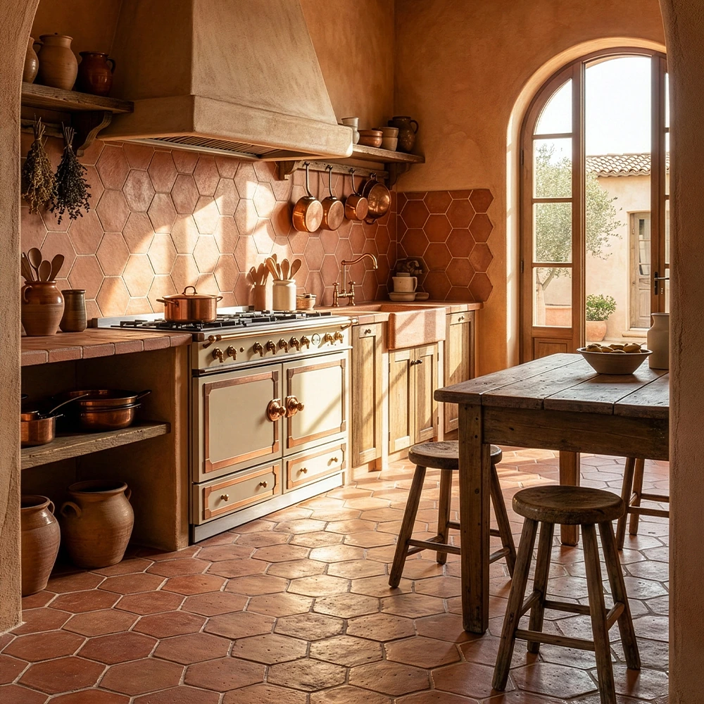 Terracotta tile and stone at BDG Design Group San Diego